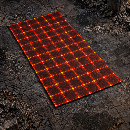 Playmats – Gumowe Strefy Terenu Korytarz Lawy 12x6 Warhammer 40K 5 szt.